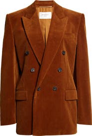 Saint Laurent Double Breasted Corduroy Blazer