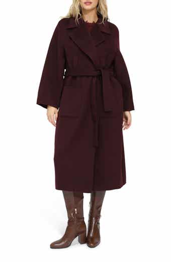 Belle & Bloom Belted Wool Blend Coat