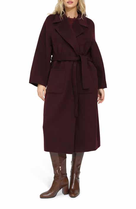Belle & Bloom Belted Wool Blend Coat