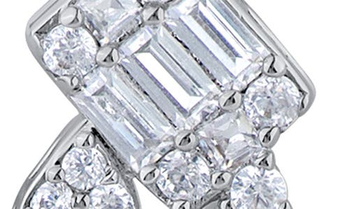 Cz By Kenneth Jay Lane Cubic Zirconia Drop Earrings In Silver
