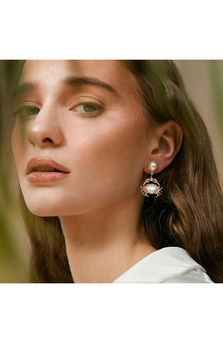 Bill Skinner Studio Crab Drop Earrings, Alternate, color, Crab