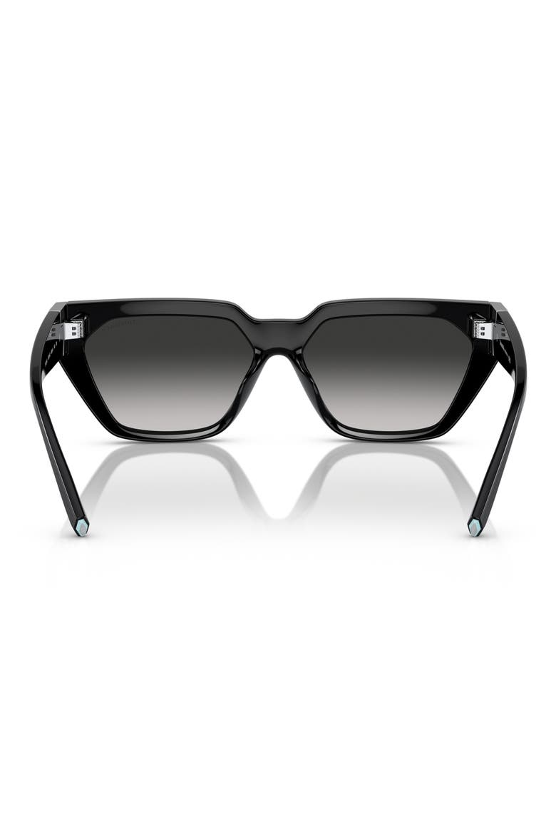 56mm Irregular Sunglasses, Alternate, color, BLACK GREY