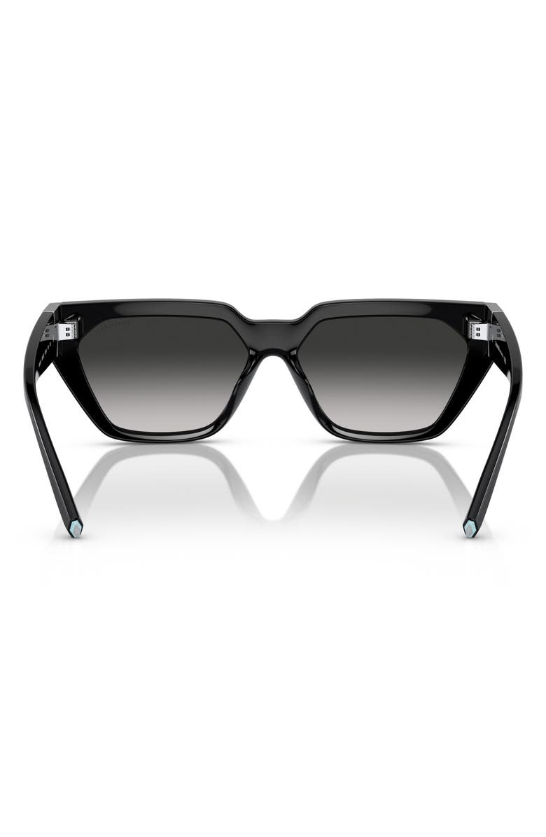 Tiffany & Co. 56mm Irregular Sunglasses, Alternate, color, Black Grey