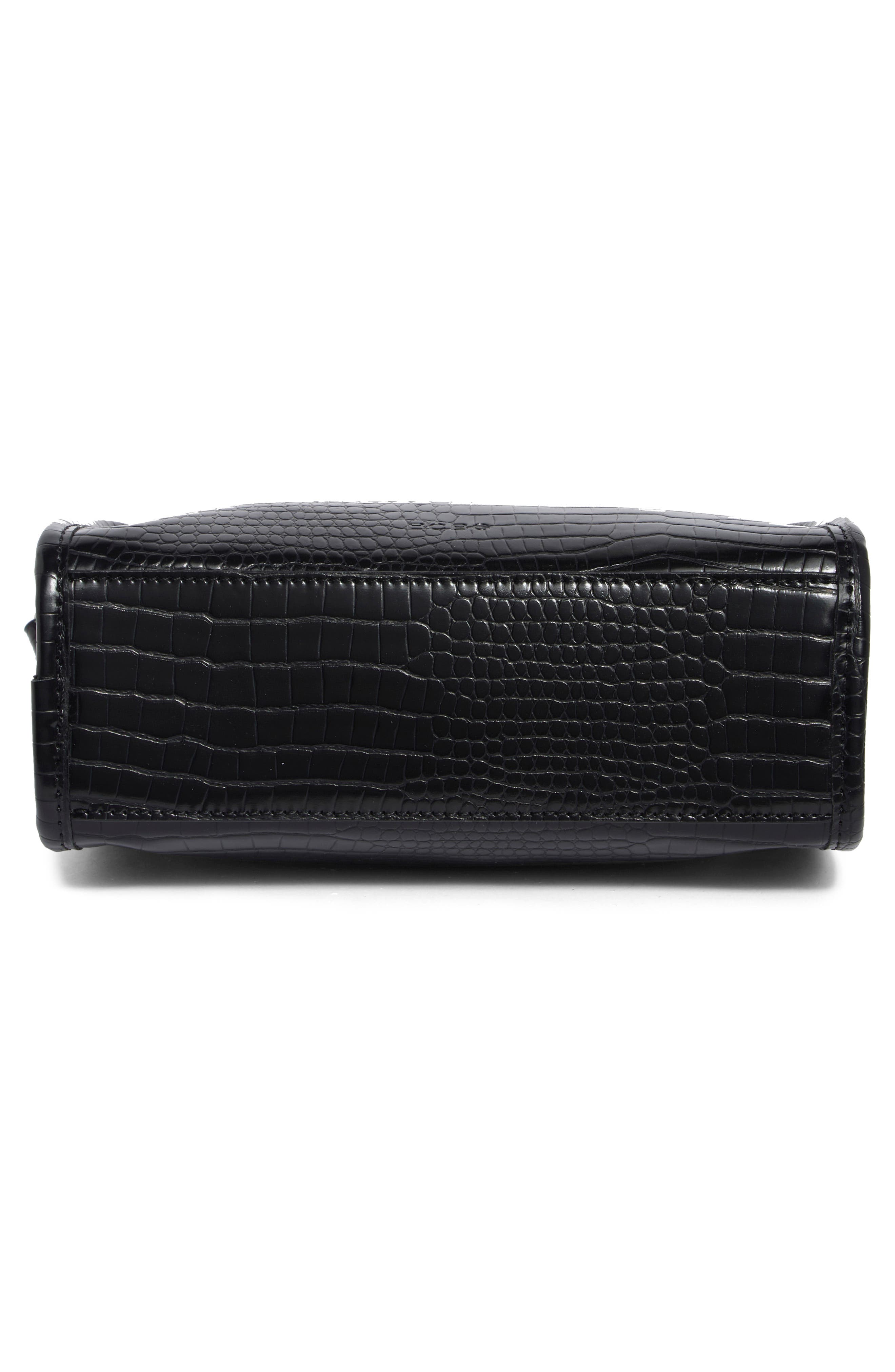 Mini Zip Top Handle Bag, Alternate, color, BLACK