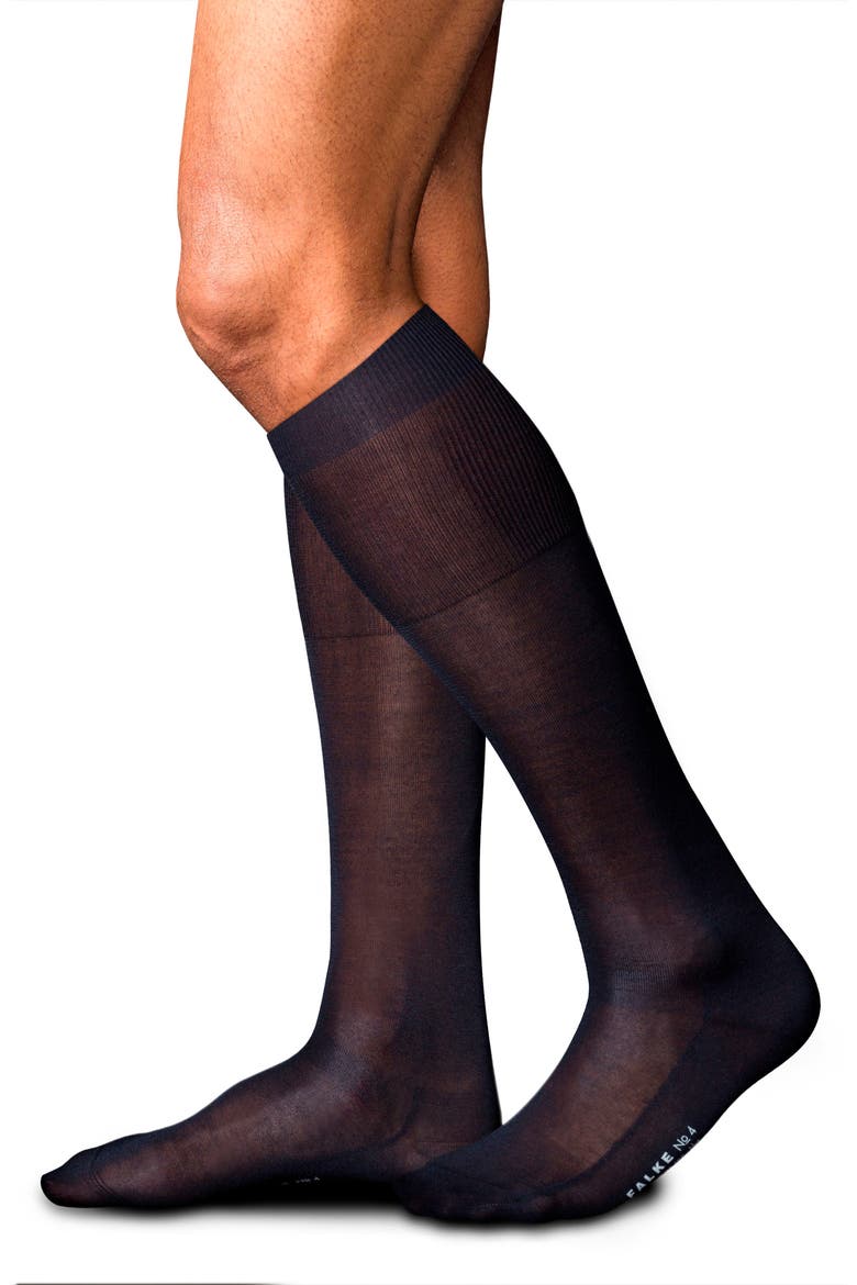 Silk Blend Knee High Socks, Alternate, color, DARK NAVY