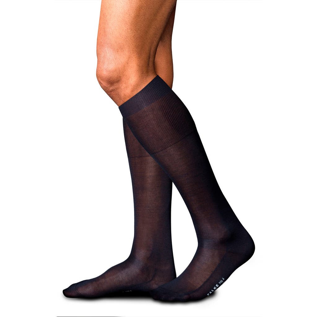 Falke Silk Blend Knee High Socks in Dark Navy