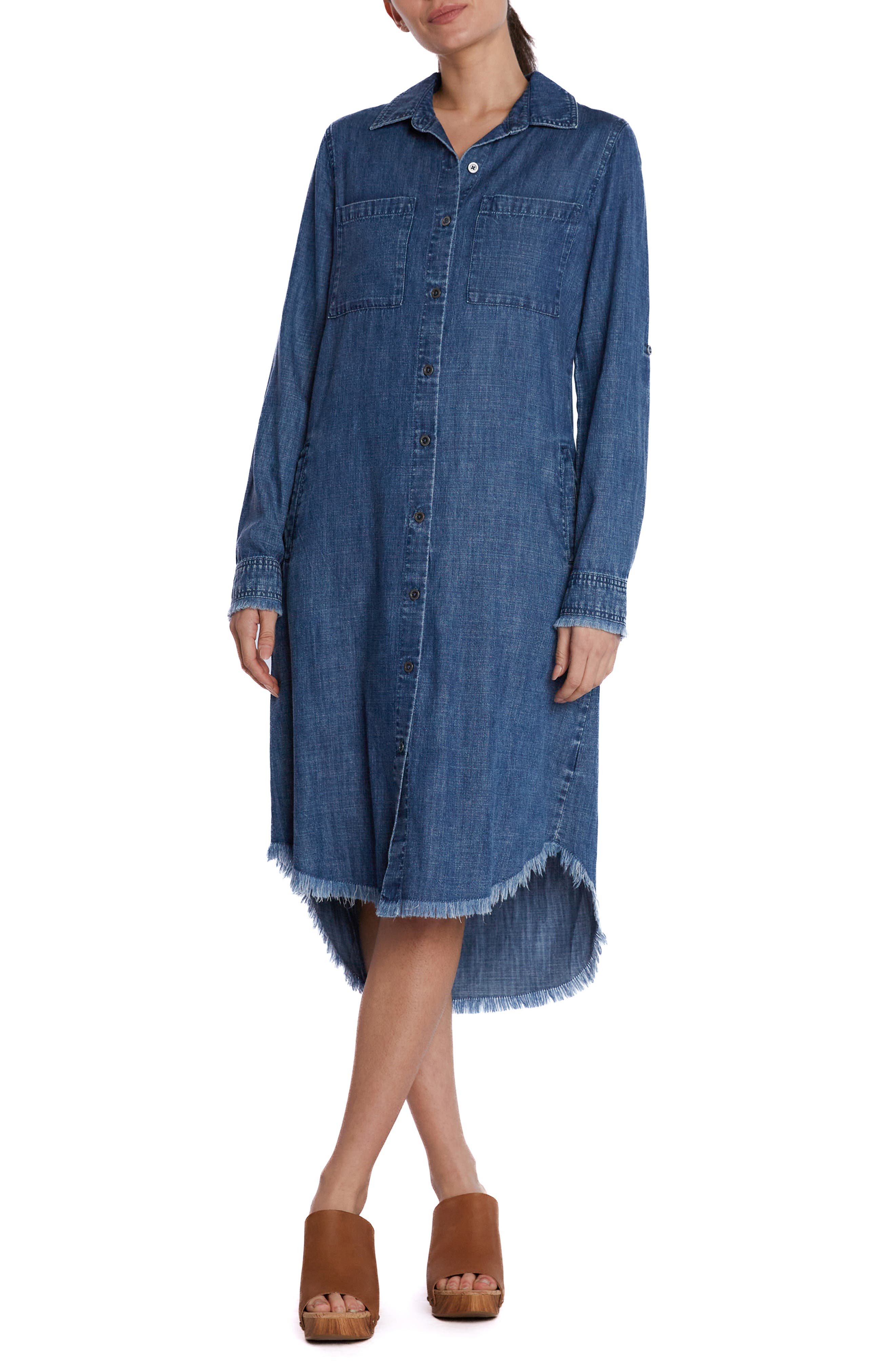 Denim Midi Shirtdress - image 3