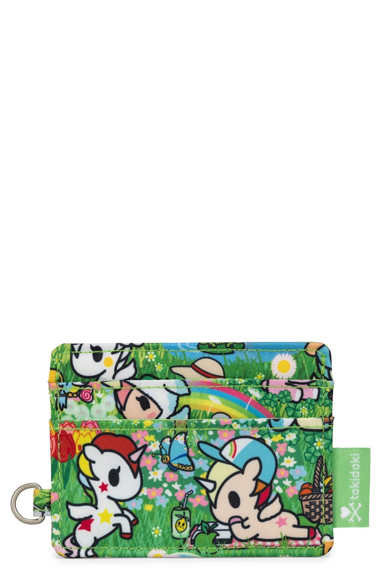 JuJuBe x tokidoki 20th Anniversary Celebration Be Charged Card Case, Main, color, Meadow Blooms