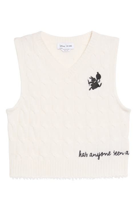 The White Rabbit Graphic Cashmere Cable Vest