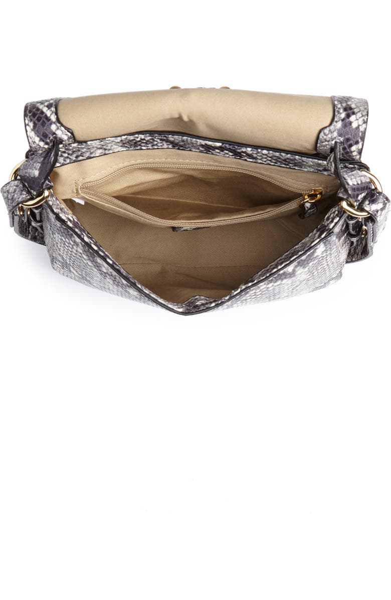 J.Crew Harper Snake Embossed Leather Crossbody Bag, Alternate, color,