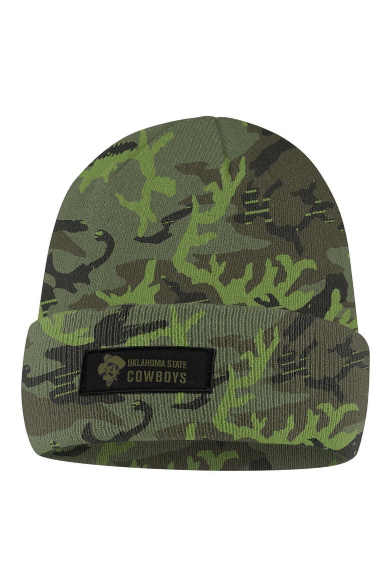 Men's Nike Camo Oklahoma State Cowboys Military Pack Cuffed Knit Hat, Alternate, color, Camo