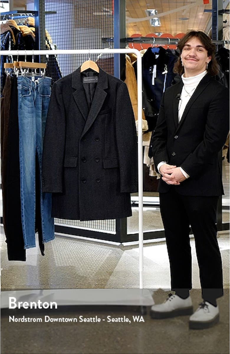 Herringbone Double Breasted Coat, sales video thumbnail