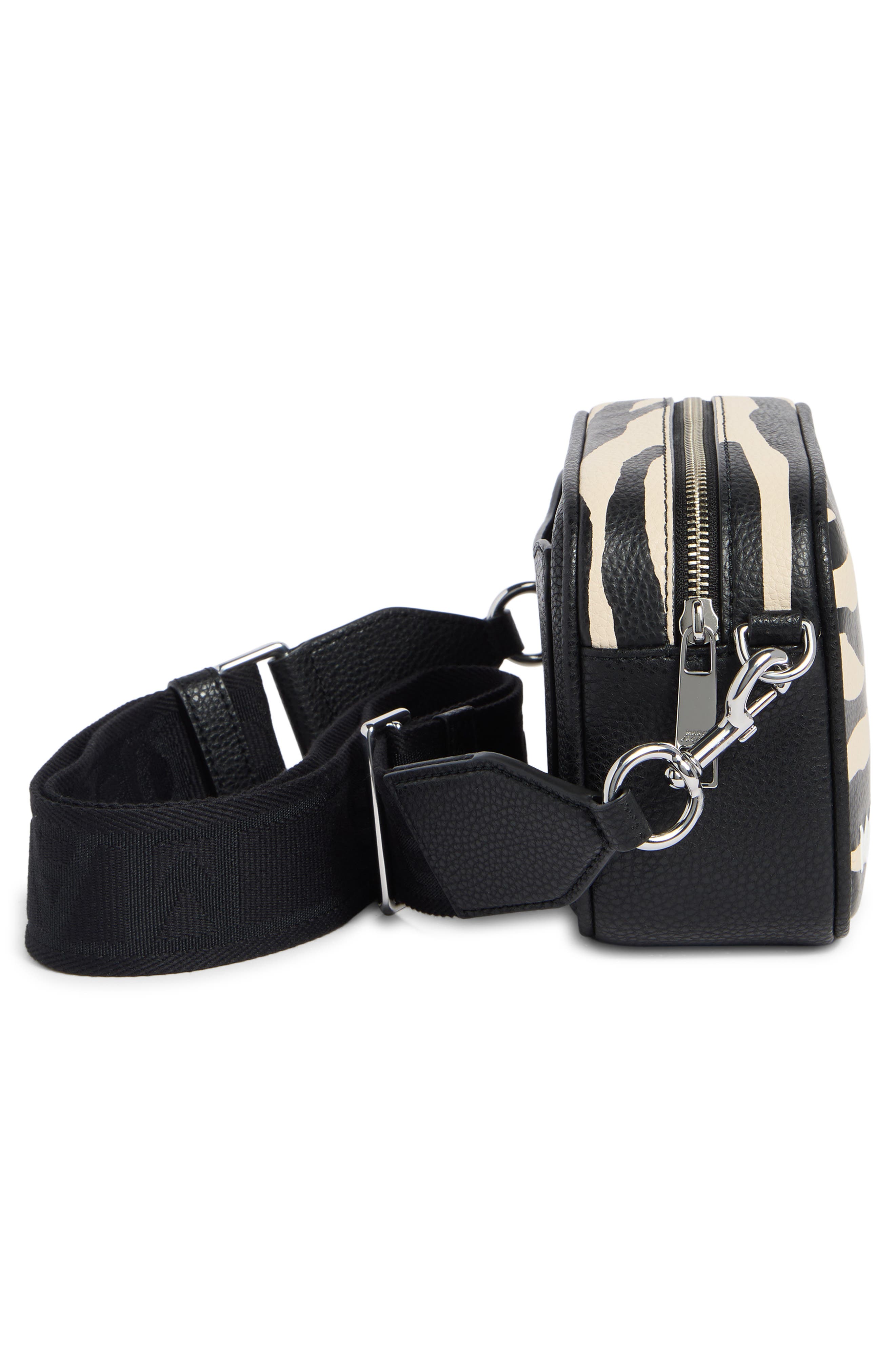 Marc Jacobs Zebra Print Bold Flash Camera Bag, Alternate, color, Black/ White