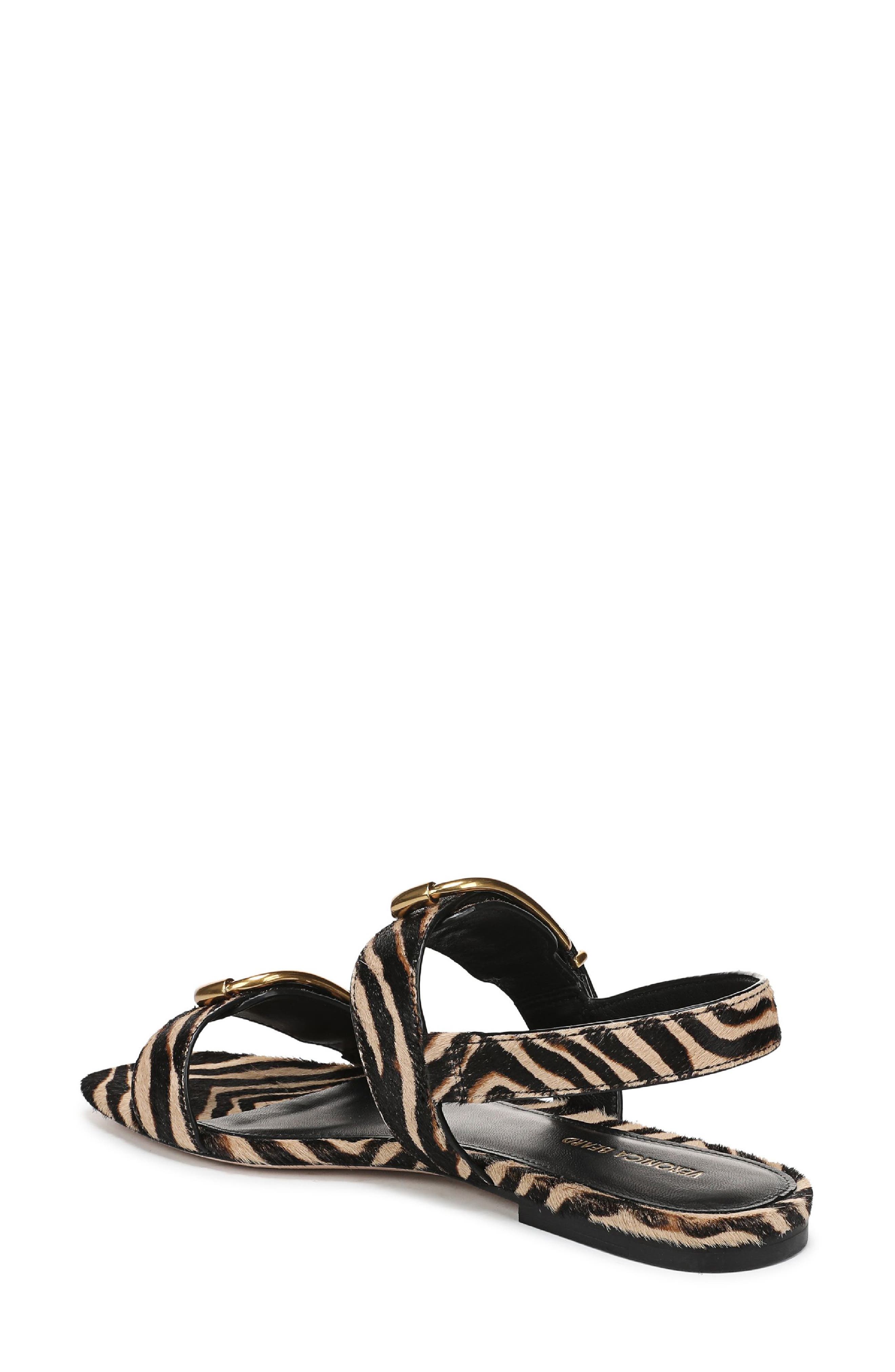 Veronica Beard Maglio-2 Genuine Calf Hair Sandal, Alternate, color, Ziger Brown Leather