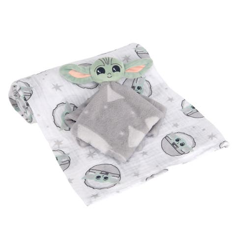 Star Wars Baby Yoda/The Child Swaddle Blanket & Lovey Gift Set