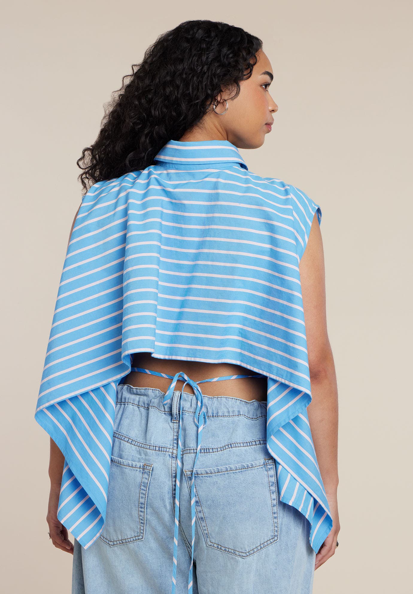 Button Up Shirt With Open Back - image 2