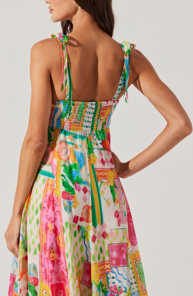 ASTR the Label Shiann Mixed Print Sundress, Alternate, color, Pink Yellow Multi