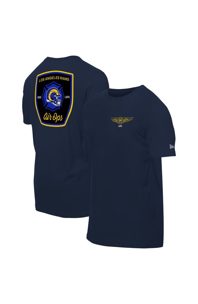 New Era Men's New Era  Navy Los Angeles Rams x LAFD Air Ops T-Shirt, Main, color, Navy
