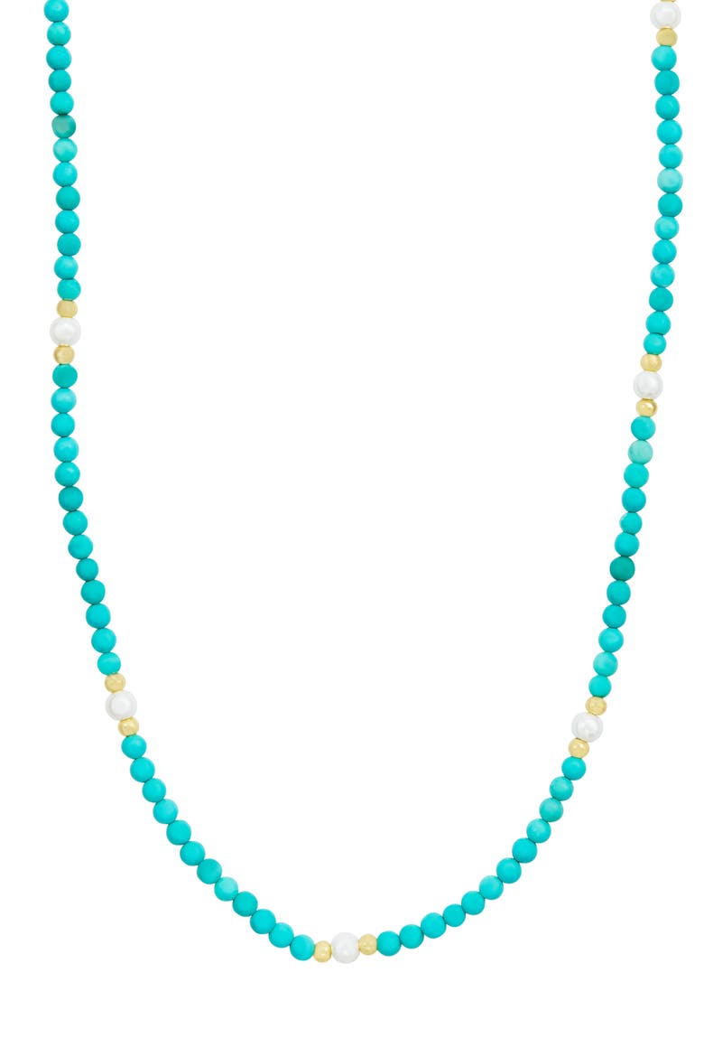 Mushroom Pendant & Beaded Necklace Set, Alternate, color, YELLOW