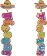 Hallmark Enamel Fiesta Linear Drop Earrings