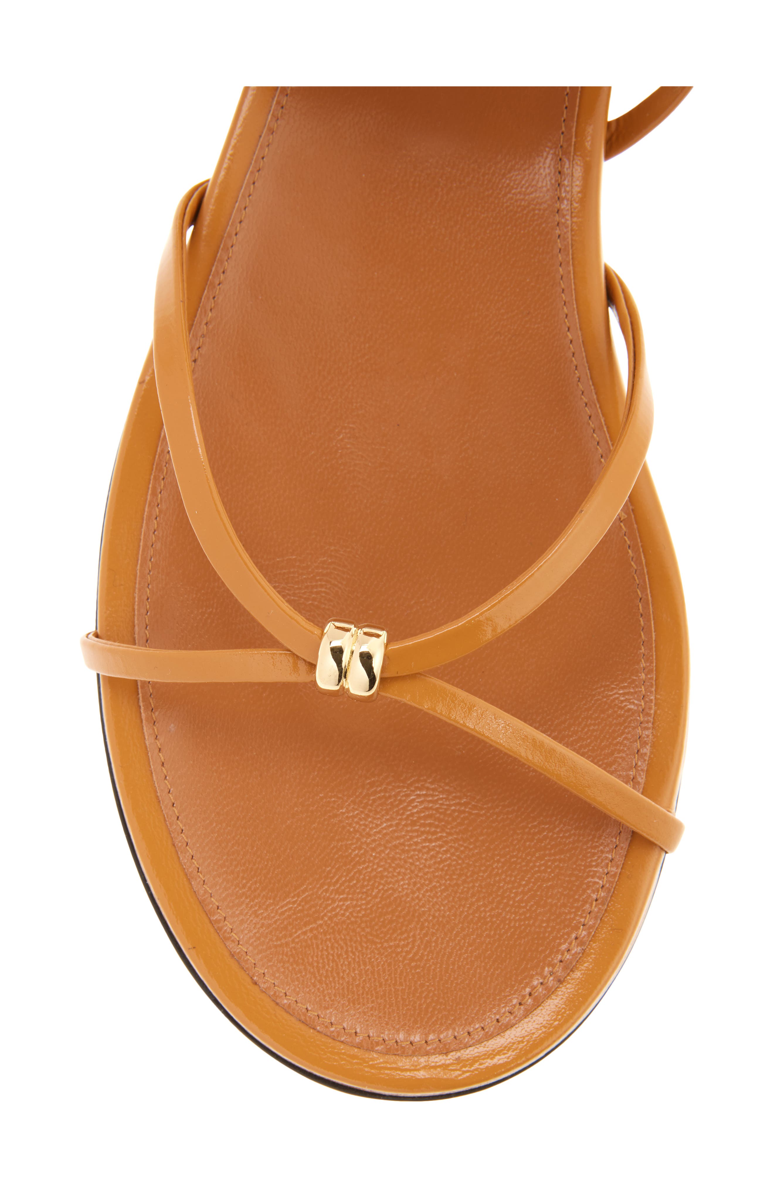 Proenza Schouler Coil Ankle Tie Sandal, Alternate, color, Camel