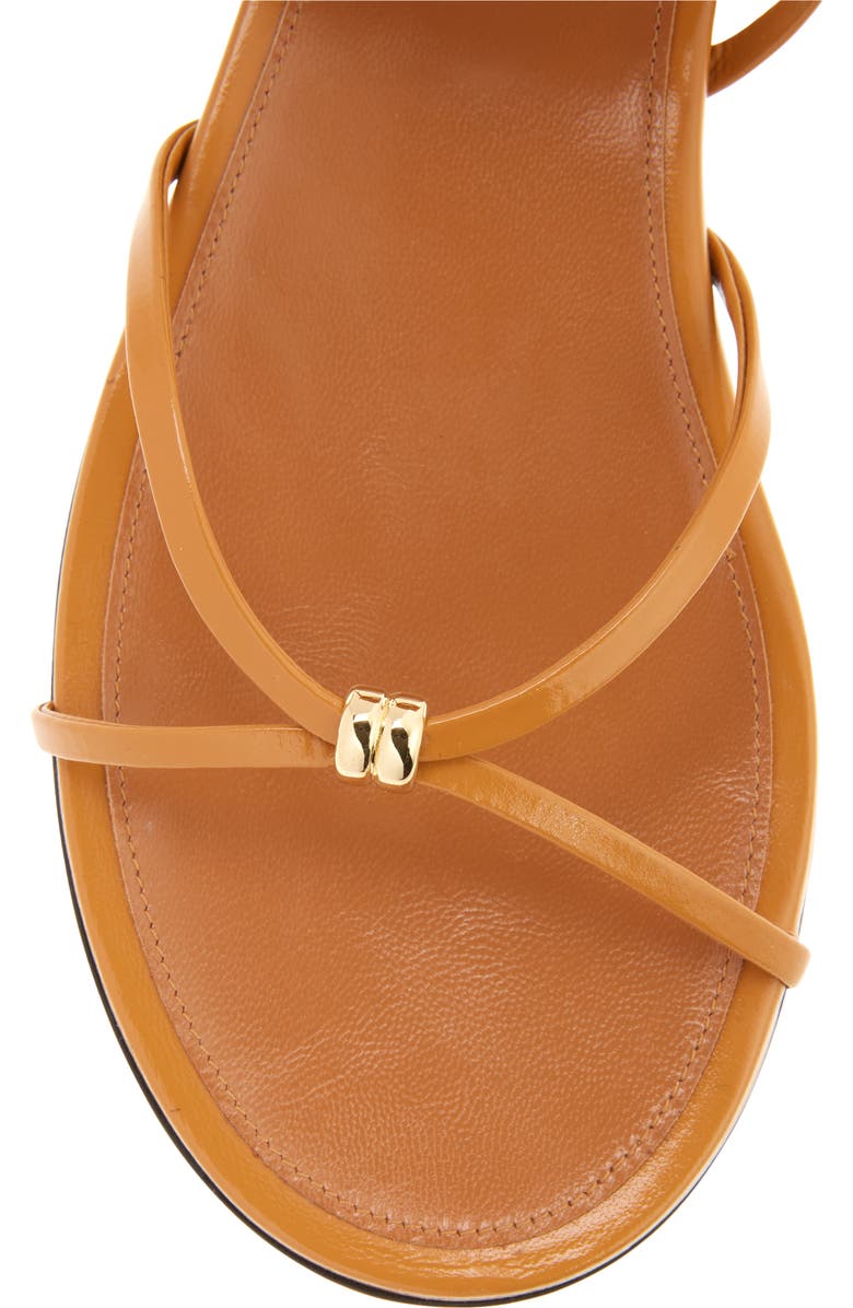 Proenza Schouler Coil Ankle Tie Sandal, Alternate, color, Camel