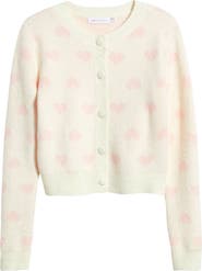 All in Favor Heart Jacquard Cardigan
