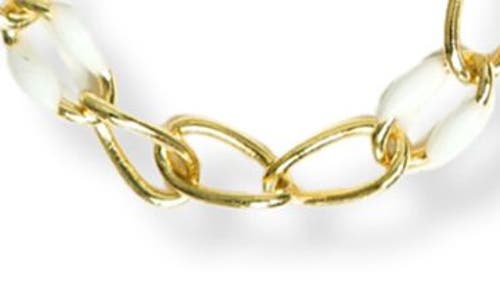 Argento Vivo Enamel Station Coffee Bean Necklace In Gold