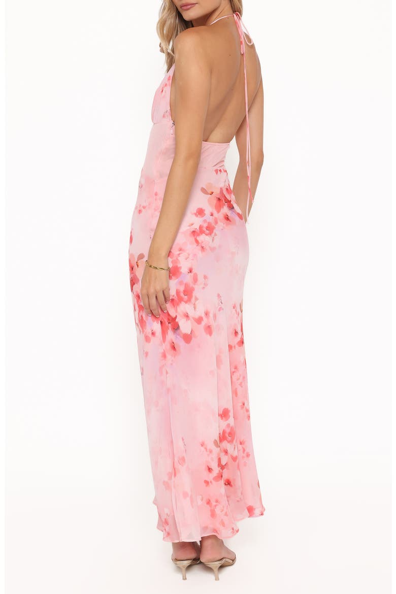 Gwyneth Halter Neck Maxi Dress, Alternate, color, PINK FLORAL