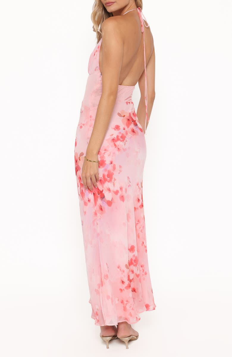 Petal & Pup Gwyneth Halter Neck Maxi Dress, Alternate, color, Pink Floral