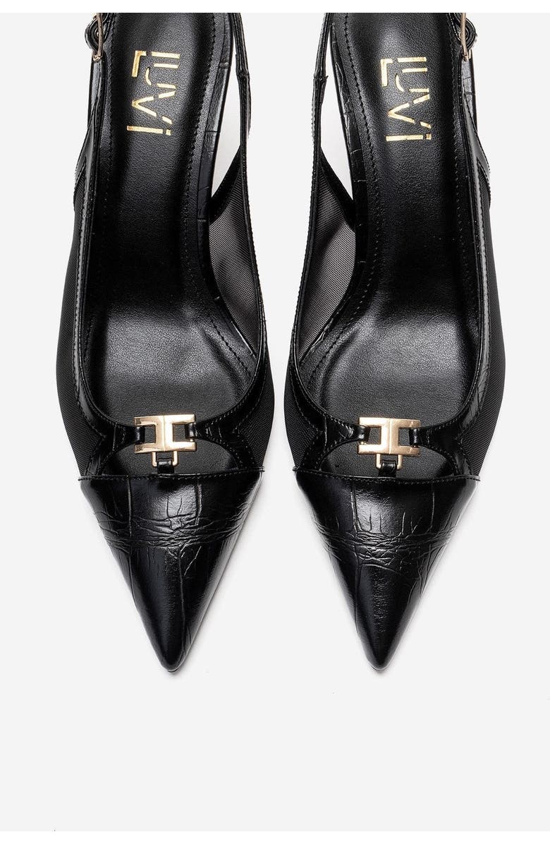 Prologue Shoes Orella Stiletto Mesh Pump, Alternate, color, Black Print