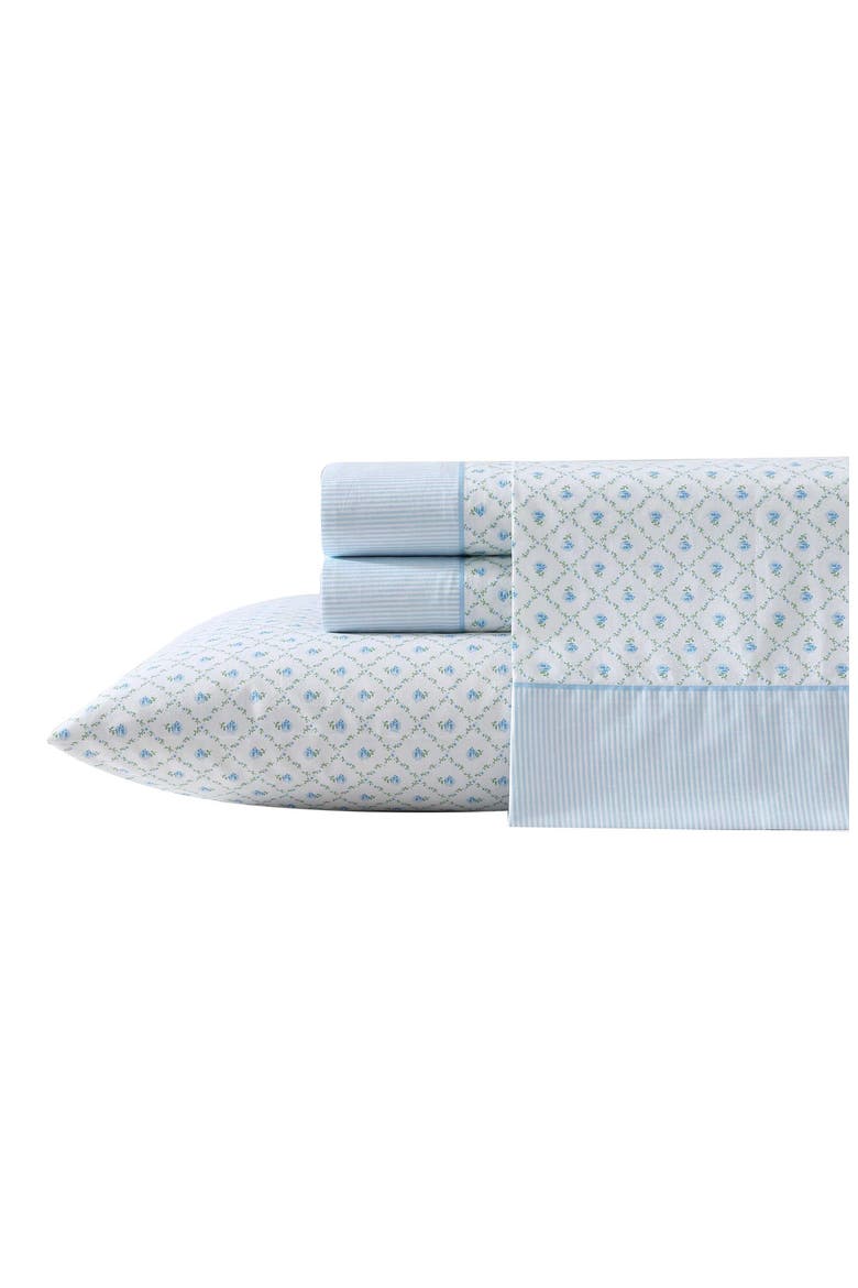 Kate Cotton Percale Sheet Set, Main, color, PASTEL BLUE