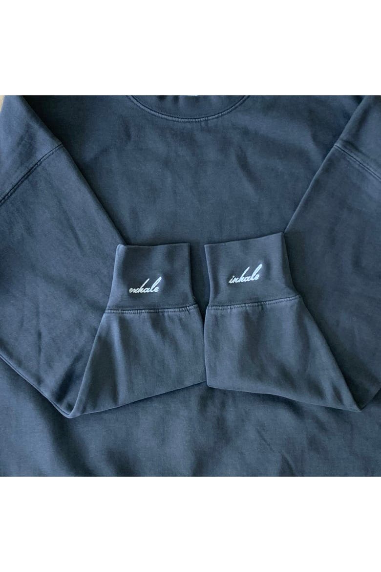 Inhale/Exhale Sweatshirt + Manifestation Kit, Alternate, color, Faded Black