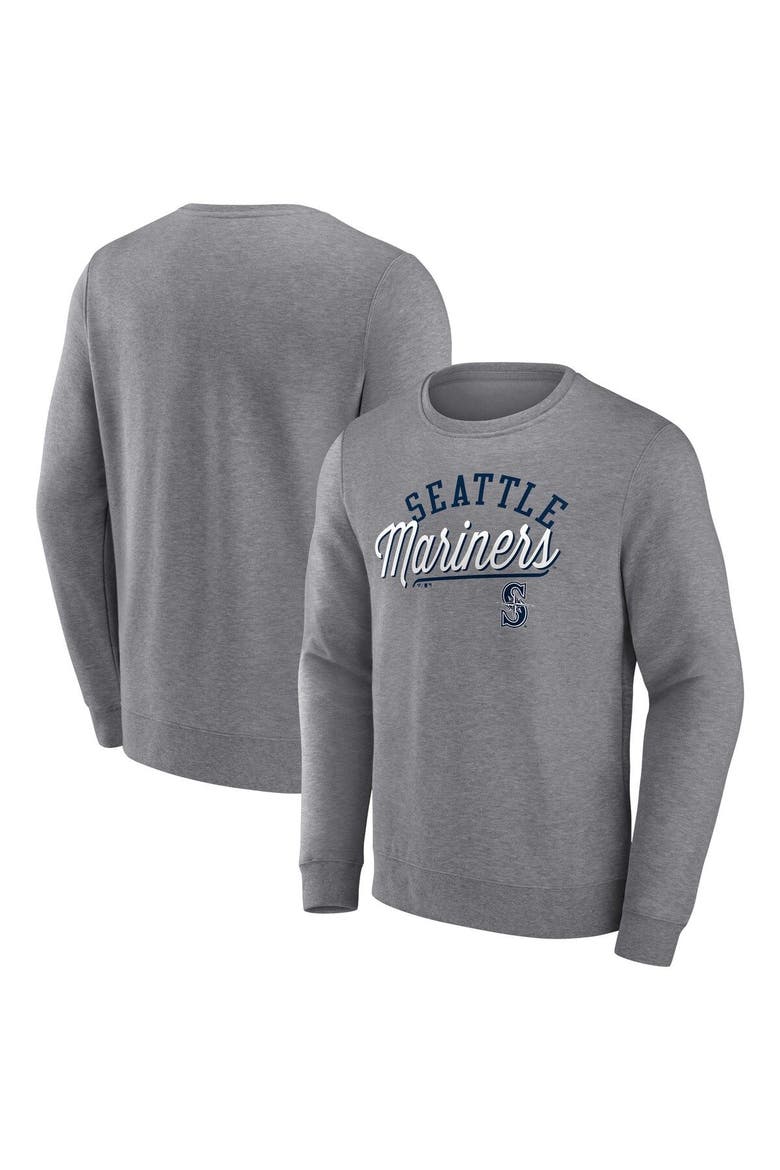 Men's Fanatics Branded Heather Gray Seattle Mariners Simplicity Pullover Sweatshirt, Alternate, color, Heather Gray