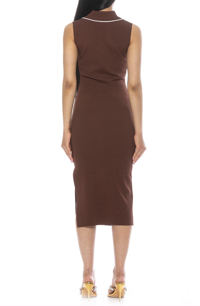 Alexia Admor Myah Imitation Pearl Button Knit Midi Dress, Alternate, color,