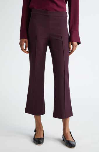 Vince Pintuck Crop Flare Cotton Blend Pants