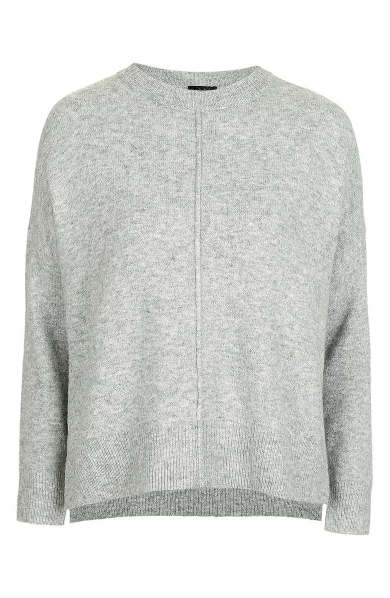 Topshop Zip Side Sweater, Alternate, color, 