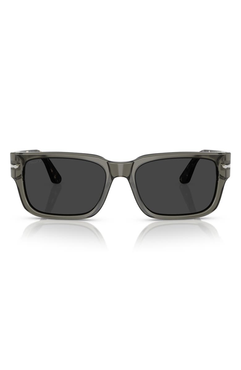 Persol 55mm Polarized Round Sunglasses, Main, color, 