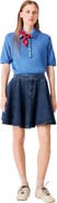 maje Short flared denim skirt