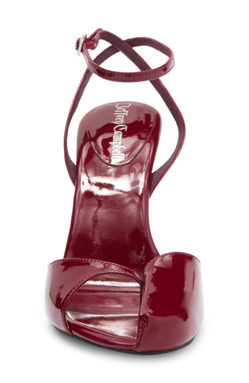 Jeffrey Campbell Fontaine Ankle Strap Sandal In Burgundy
