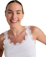 Haven Well Within Organic Cotton Rib Knit Lace Tank