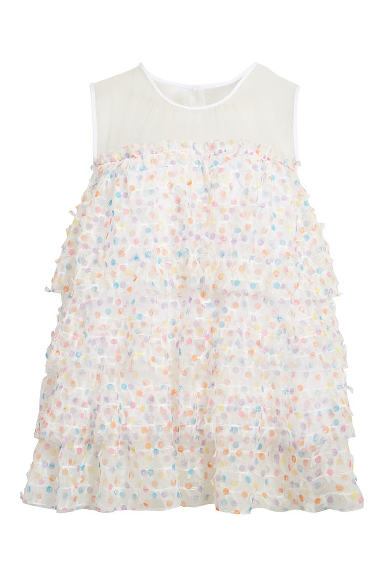 x Atlantic-Pacific Dot Tulle Top, Main, color, WHITE MULTI MESH DOT