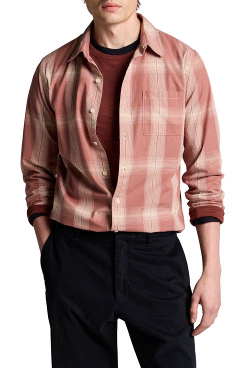 Townes Plaid Cotton Button-Up Shirt