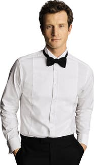 Charles Tyrwhitt Bib Front Wing Collar Evening Slim Fit Shirt Double Cuff
