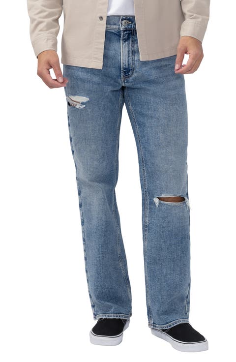 Zac Destructed Relaxed Straight Leg Jeans