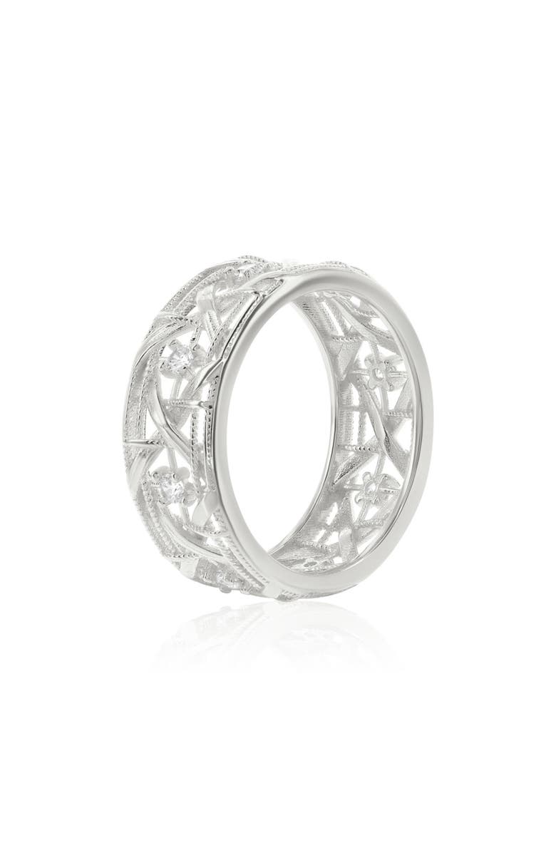 SUZY LEVIAN Golden Helix Cutout Ring, Alternate, color, Silver