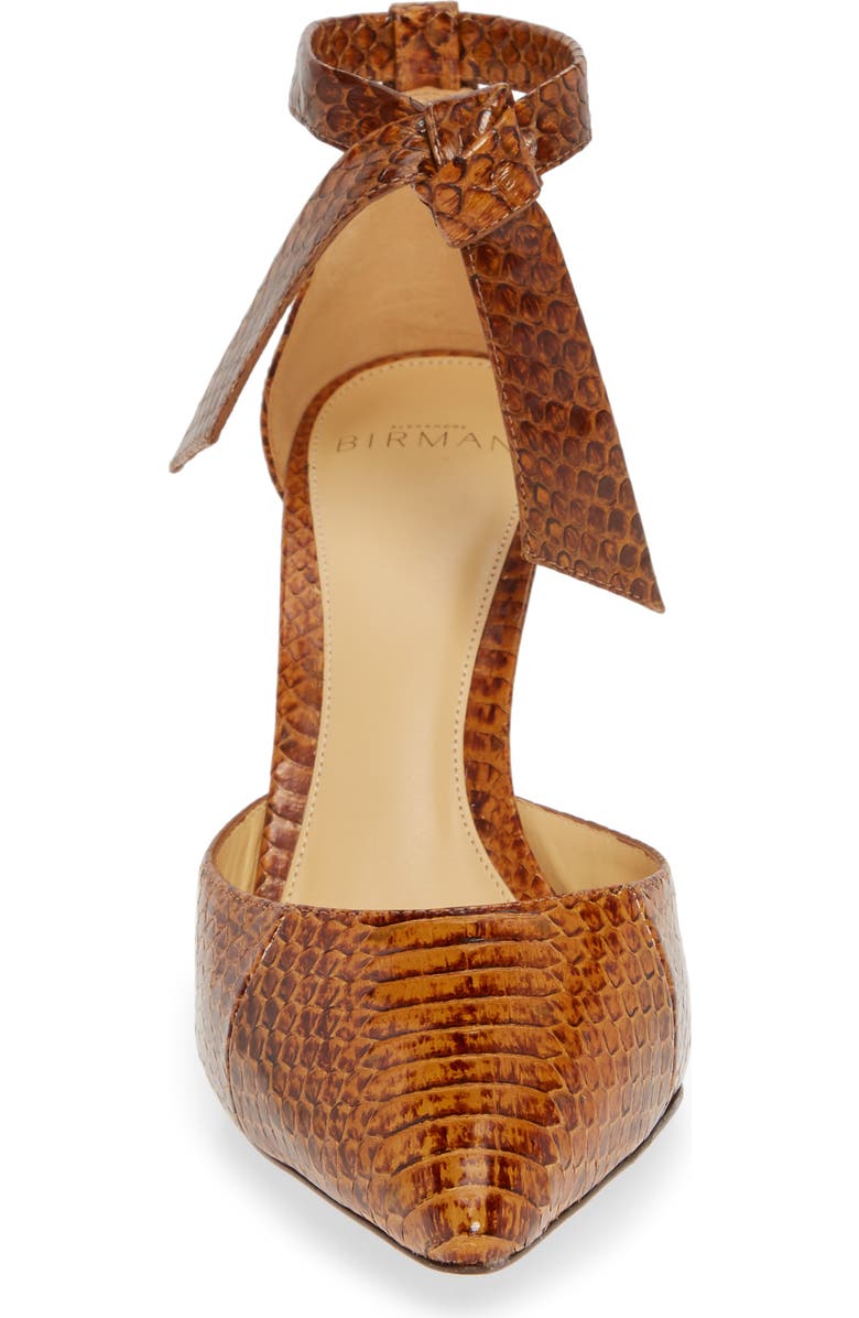 Alexandre Birman New Clarita Genuine Snakeskin Ankle Strap Pump, Alternate, color,