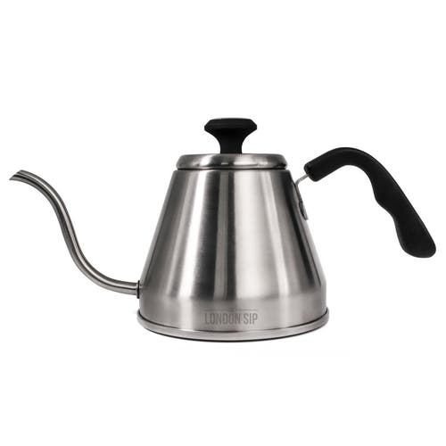 London Sip Stainless Steel Kettle W/ Beverage Thermometer, 1.2l Silver In Silver