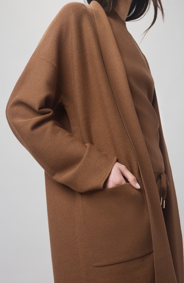 Splendid x @cellajaneblog Sleek Coatigan, Alternate, color, Caramel