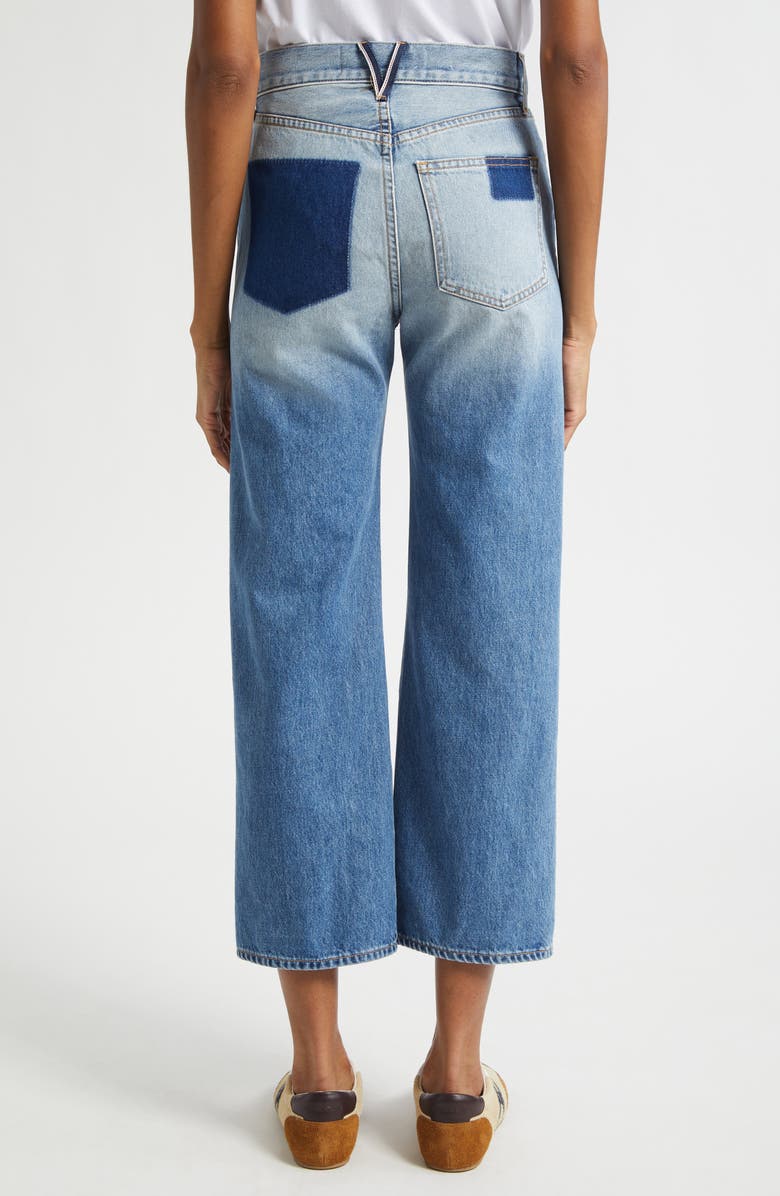 Veronica Beard Dylan Patchwork Straight Leg Jeans, Alternate, color, Time Lapse